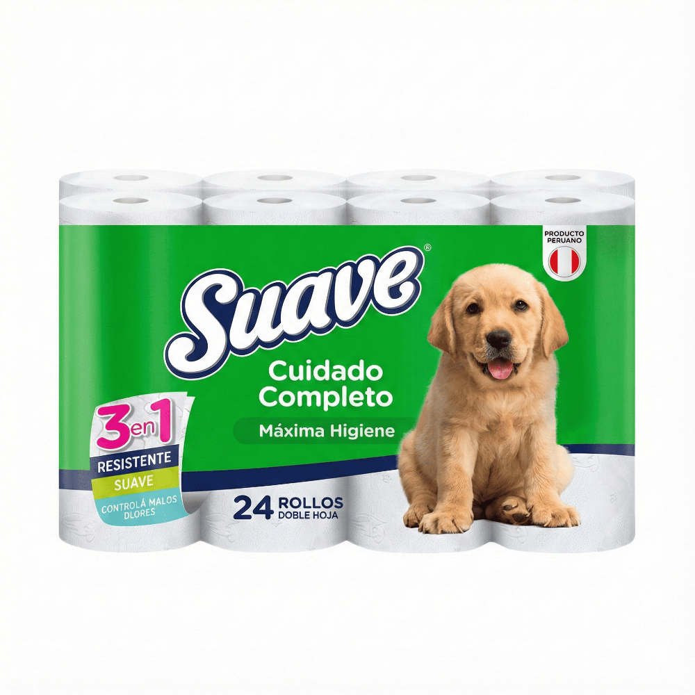 Papel Higiénico Suave Cuidado Completo 24 Und – Super día