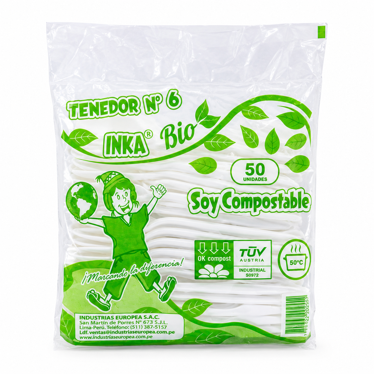 Tenedor Comportable Inka N°6 Paquete 50 und