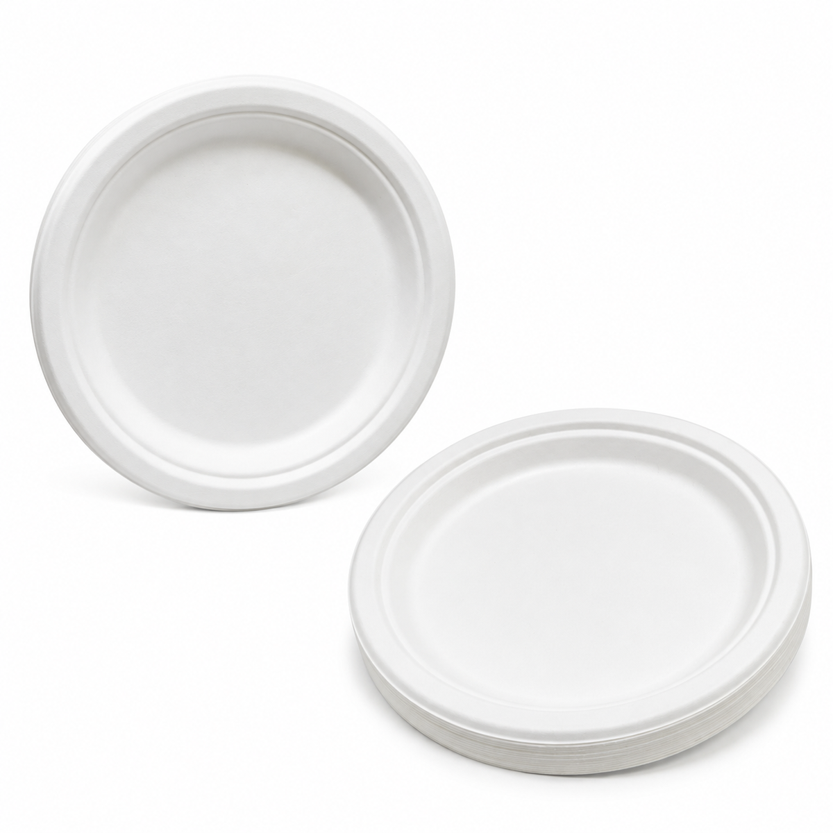 Plato Biodegradable 9 (22.5 cm) Darnel Naturals  Bagazo de Caña (Paquete x 20 und.)