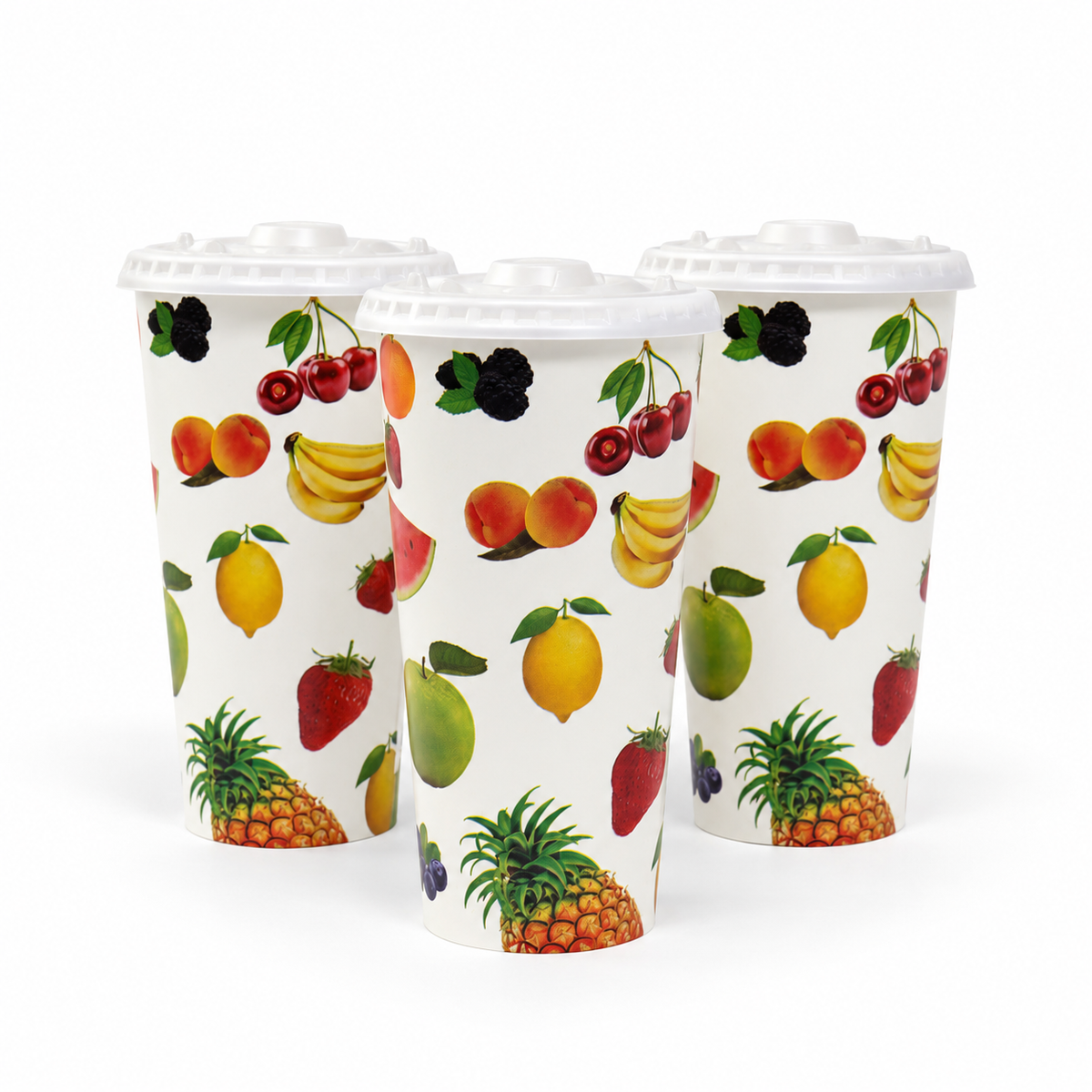 Vaso Fruta Riacorp Con Tapa 21 Oz Paquete 24 Und
