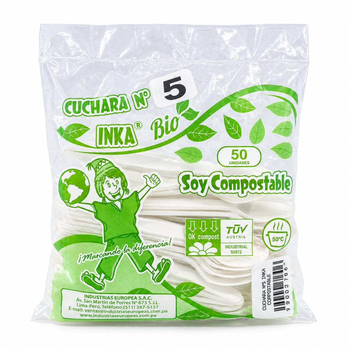 Cuchara Compostable Inka Paquete 50 und