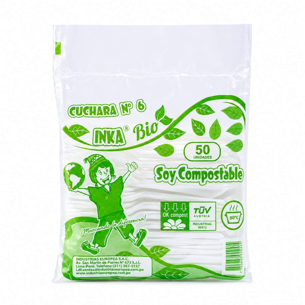 Cuchillo Compostable Inka N°6 Paquete 50 Und