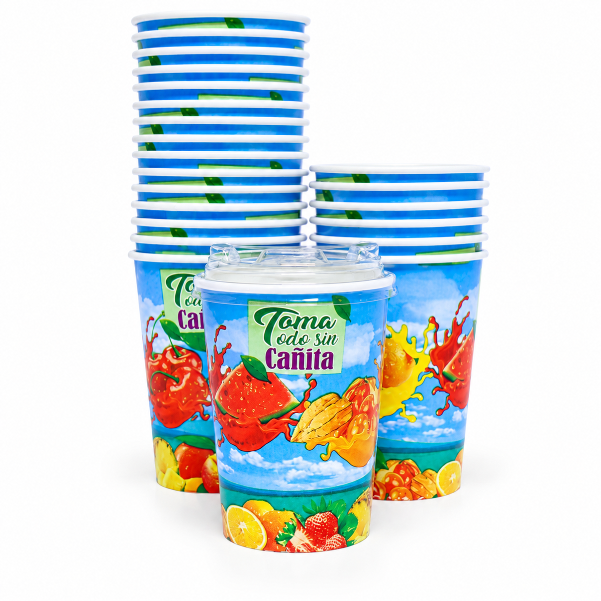 Vaso Fruta Tomatodo Sin Cañita 16 oz Paquete 25und