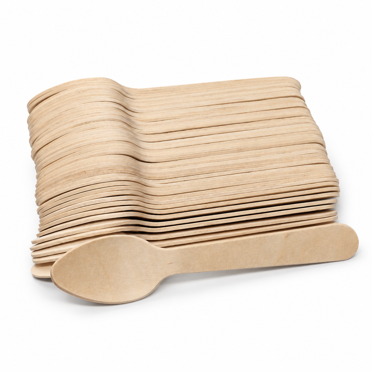 Cucharita Bambu Para Postre Paquete 50 Und