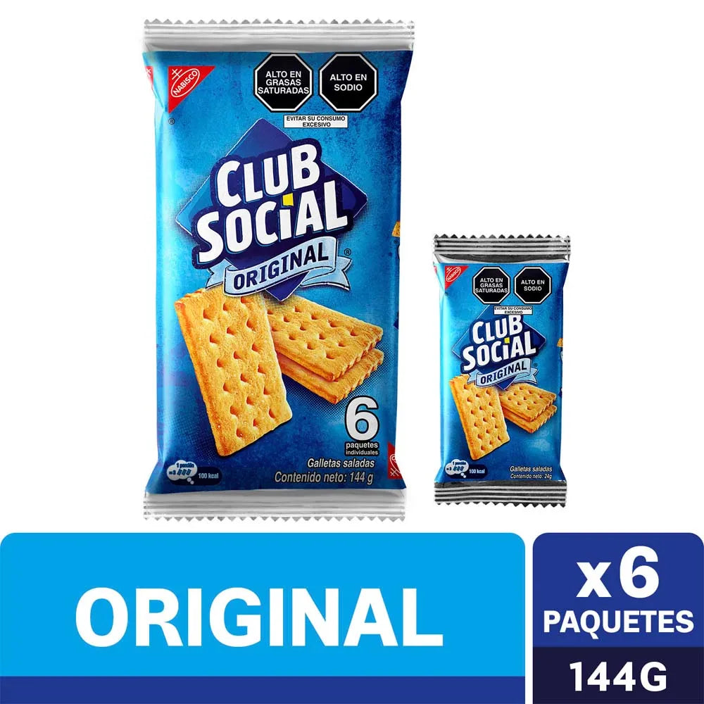 Galletas Saladas Club Social Sabor Original 6 Und