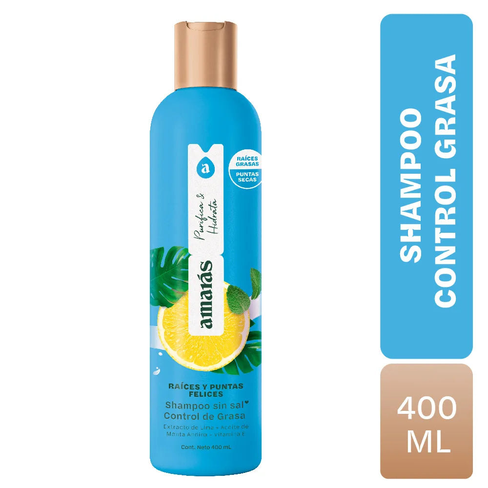 Shampoo Amaras Raíces y Puntas Felices Frasco 400ml
