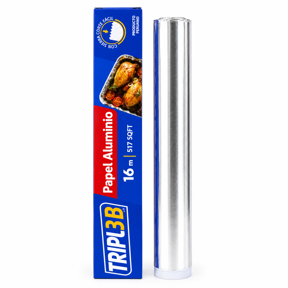 Papel Aluminio Tripl B 16m x 30 cm