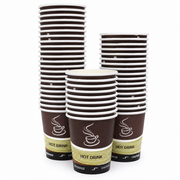 Vaso Polipapel  Marrón Hawai 7Oz  Paquete 50Und