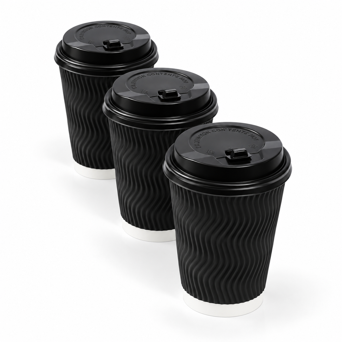 Vaso Corrugado Dasil 12 oz con Tapa Paquete x 25 Und