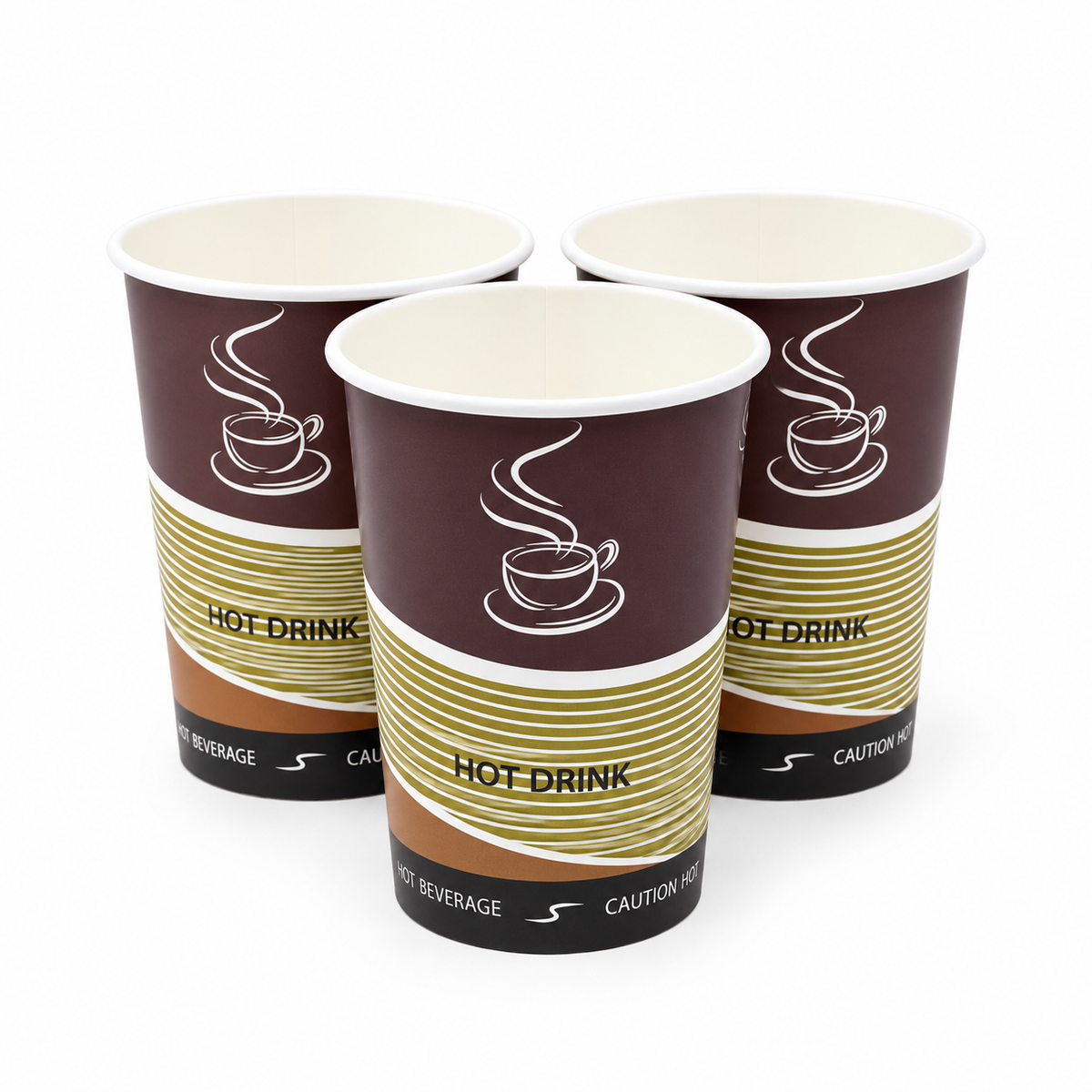 Vaso Polipapel Marrón Hawai 10oz Paquete 25 Und