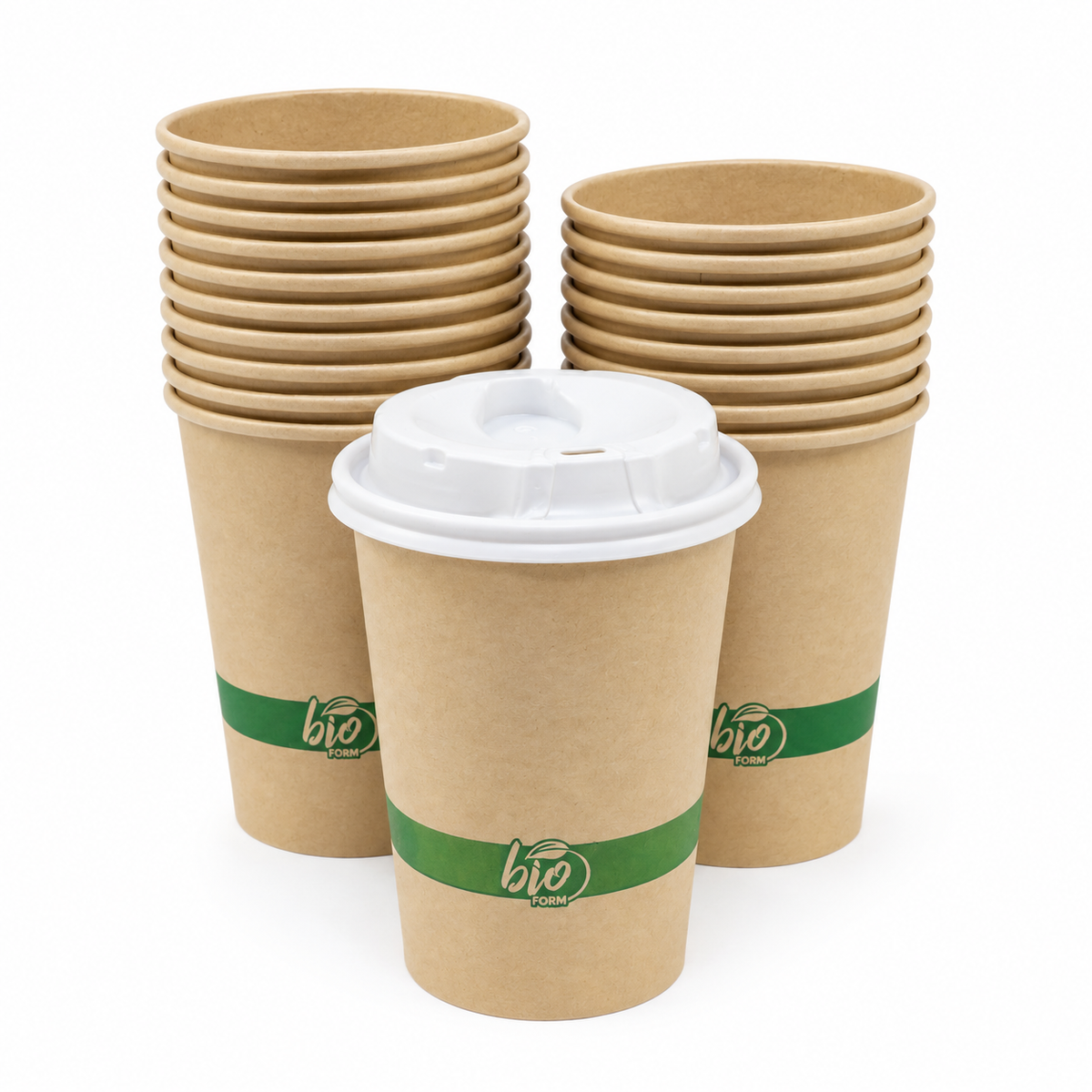 Vaso Polipapel Café Bio Form Pamolsa 12 Oz Paquete 25 Und