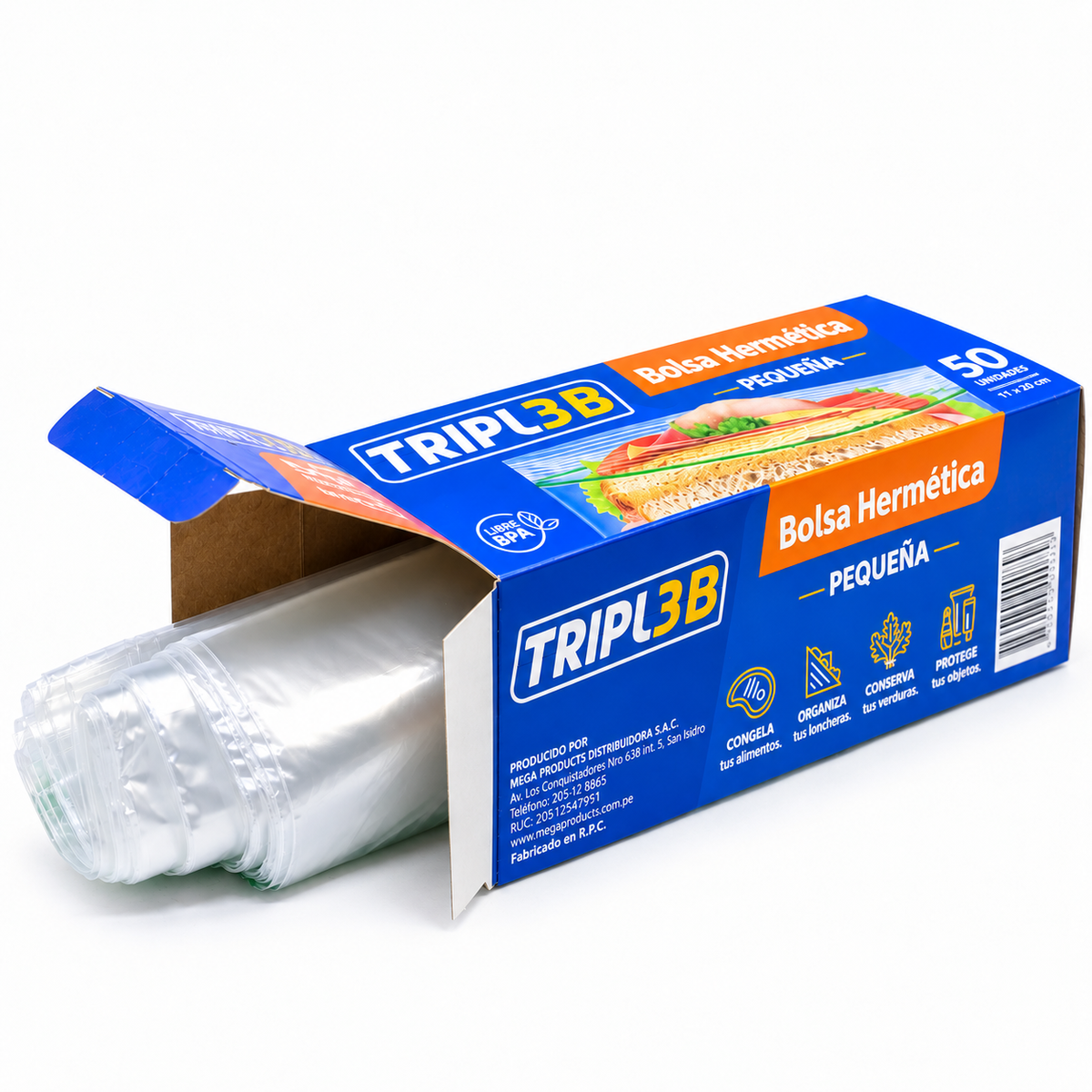 Bolsas Herméticas Triple 165 X 140mm 50Und