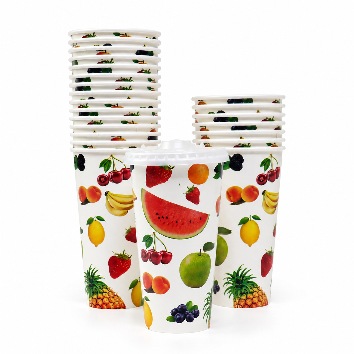 Vaso Fruta Riacorp Con Tapa 21 Oz Paquete 24 Und