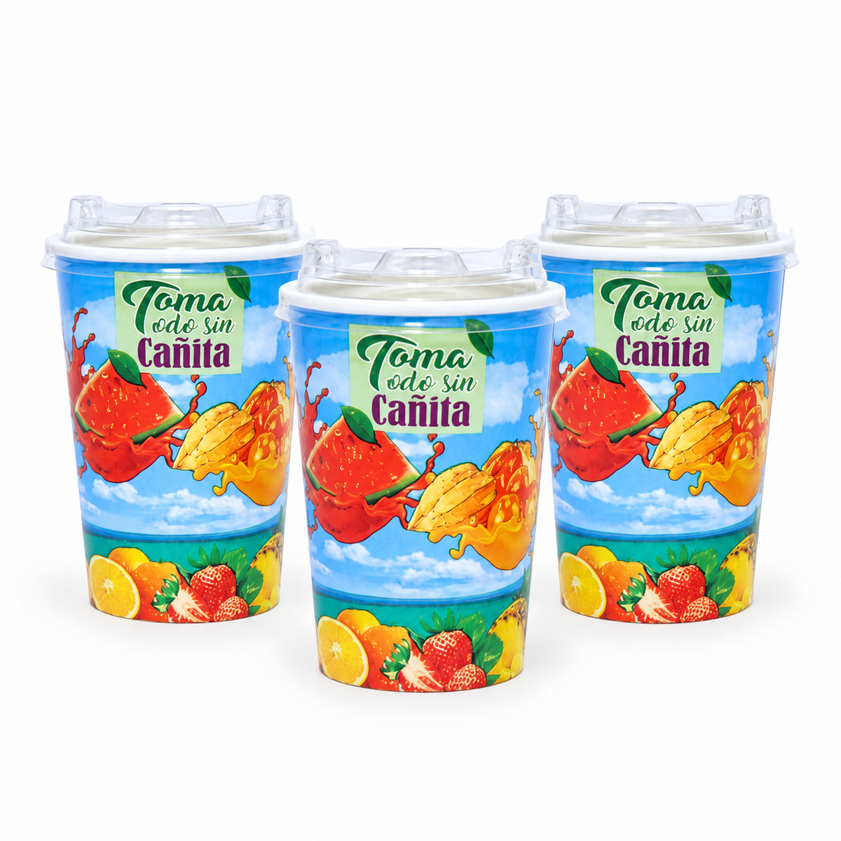 Vaso Fruta Tomatodo Sin Cañita 16 oz Paquete 25und