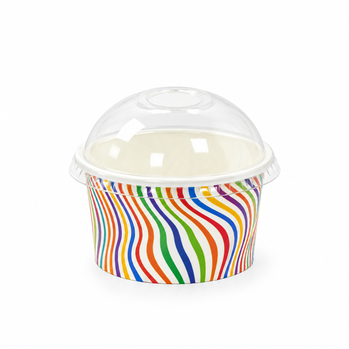 Contenedor De Helado Con Tapa 6oz Paquete 25 und