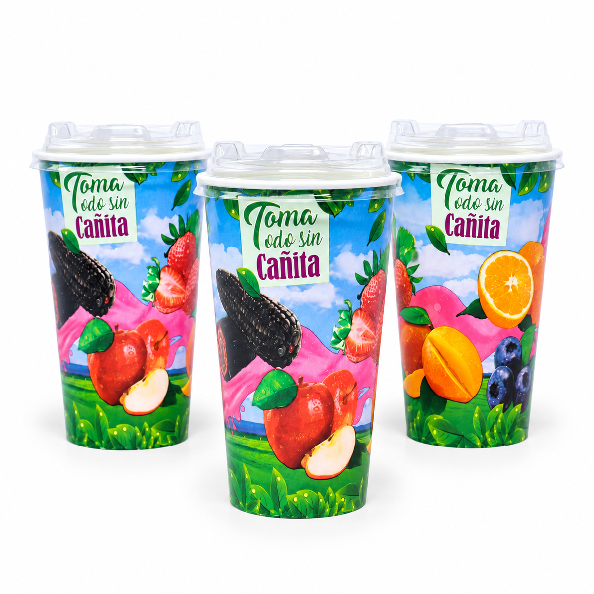 Vaso Fruta Tomatodo Sin Cañita Eur 21oz Paquete 25 Und