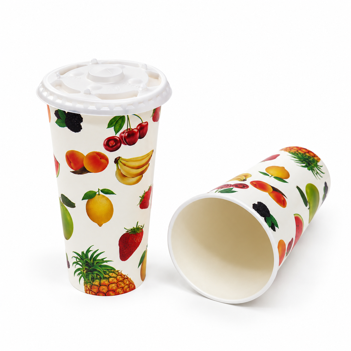 Vaso Fruta Riacorp Con Tapa 21 Oz Paquete 24 Und