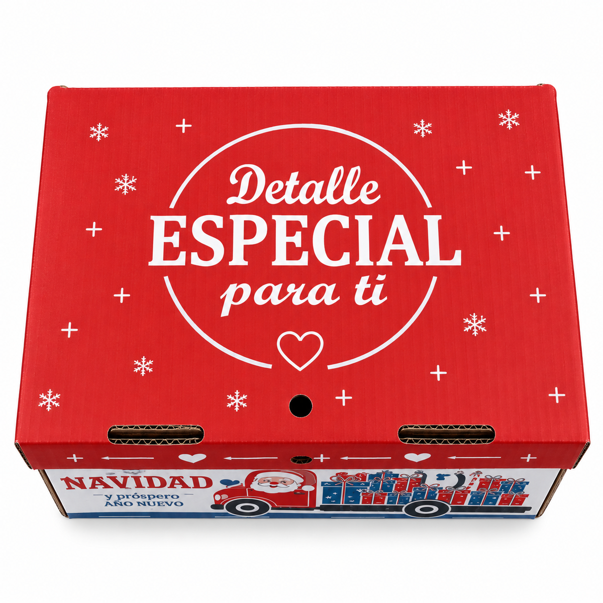 Caja Navideña de Cartón con Tapa Especial