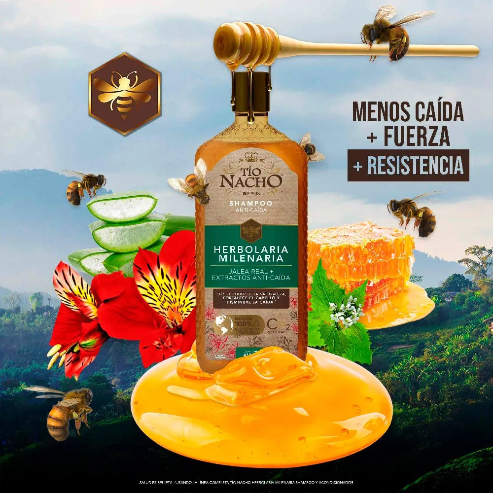 Shampoo Tío Nacho Herbolaria Frasco 415 ml