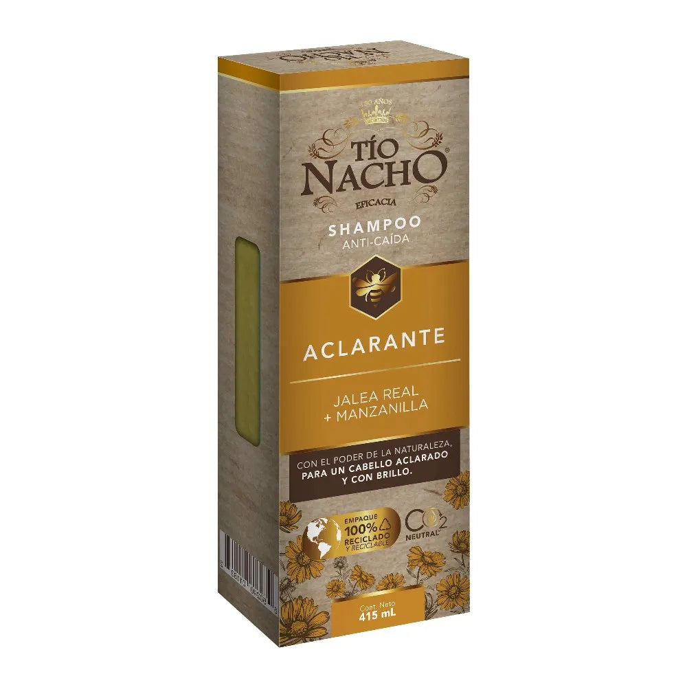 Shampoo Tío Nacho Anti Caída Aclarante Frasco415ml