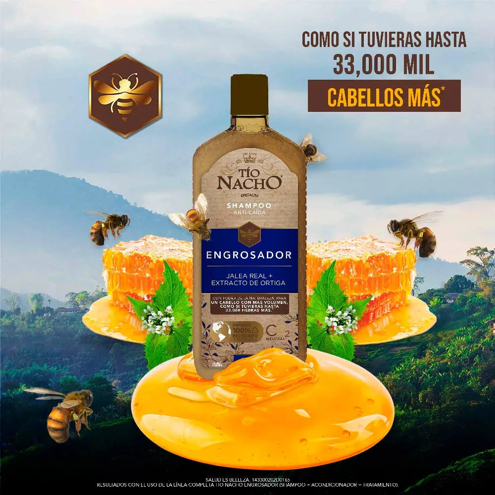 Shampoo Tío Nacho Engrosador Frasco 415 ml