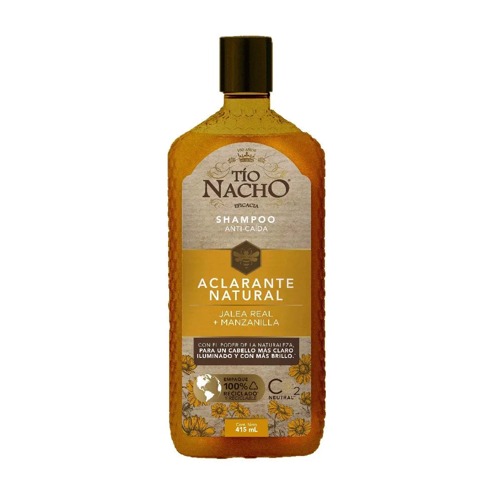 Shampoo Tío Nacho Anti Caída Aclarante Frasco415ml
