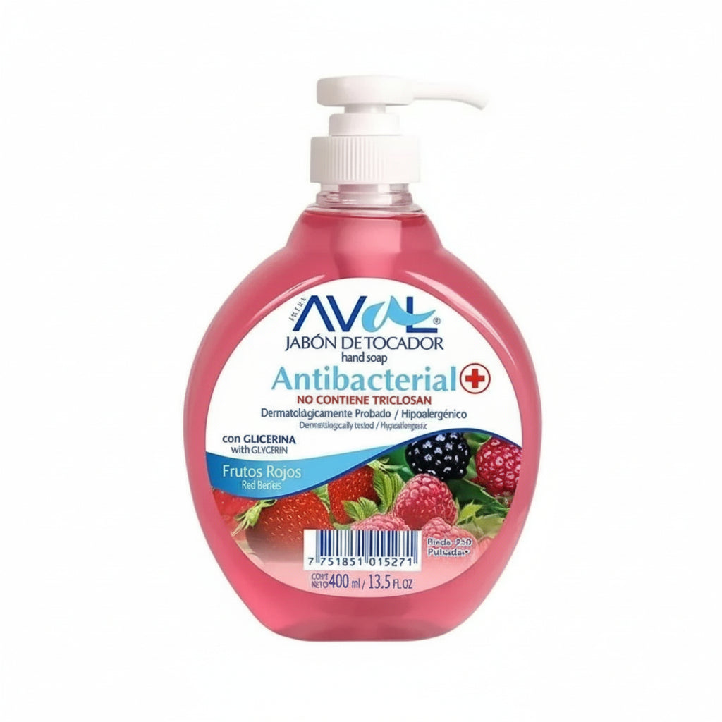 Aval Jabon Liq Antibacterial 400Ml Frutos R