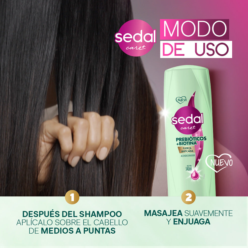 Acondicionador Sedal dal Prebióticos + Biotina 340ml