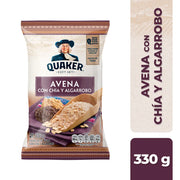 Avena Quaker Con Chía y Algarrobo Bolsa 330g