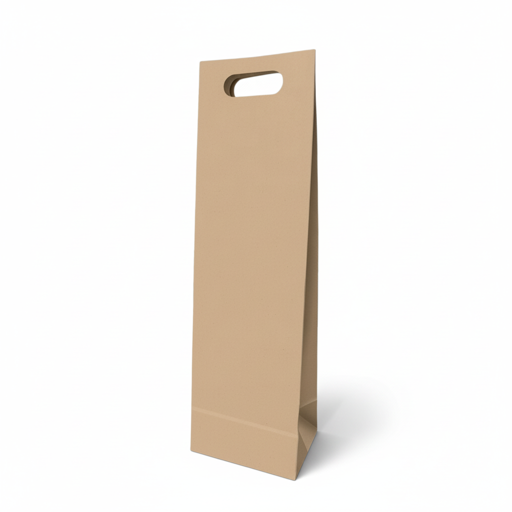Bolsa De Papel Kraft para vino BK-23 Con Asa