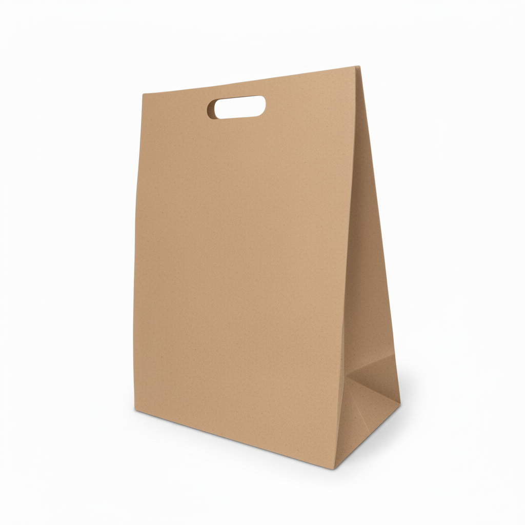 Bolsa De Papel Kraft Bk- #47 Con Asa