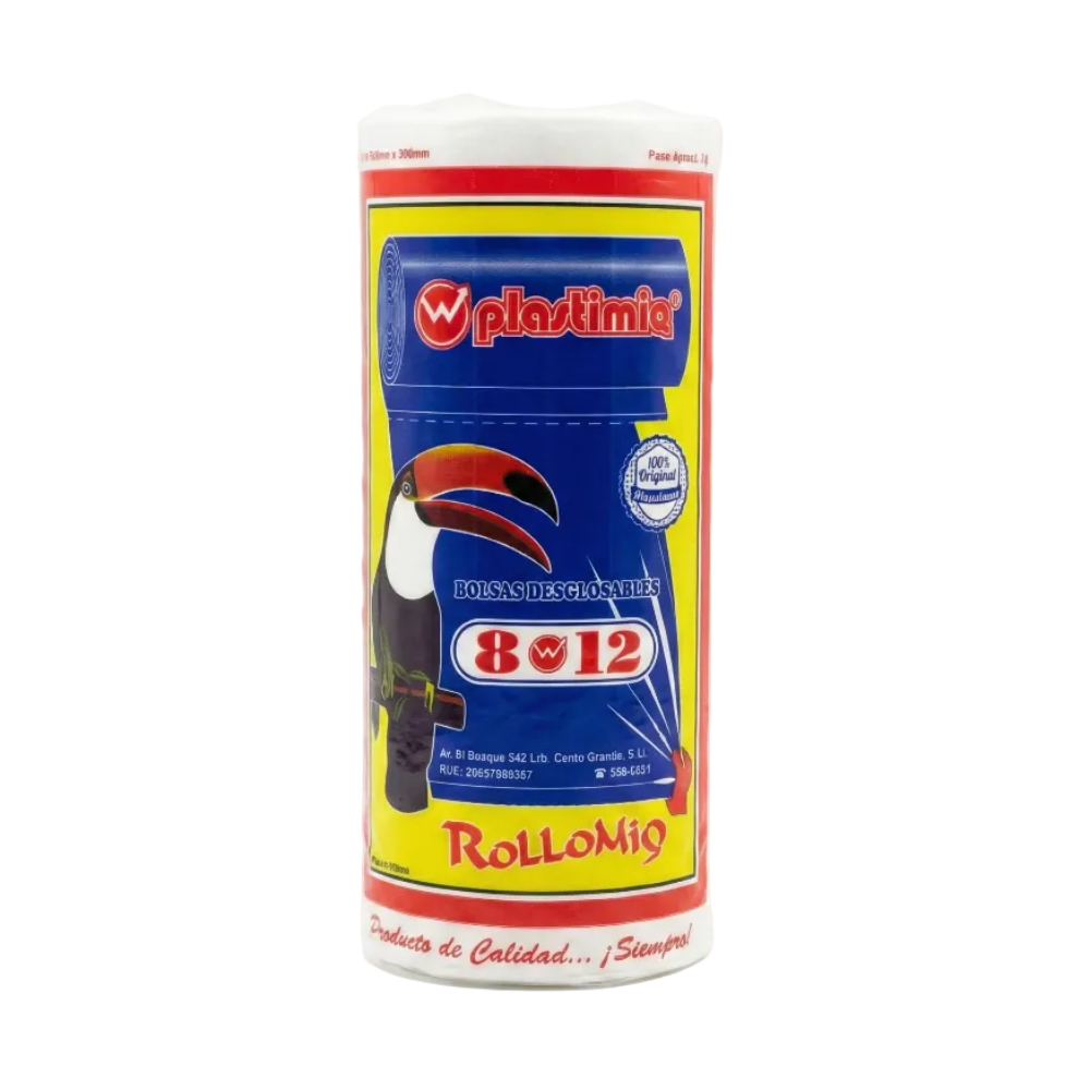 Bolsa En Rollo Desglosable Plastimiq 8 X 12 Pulgadas 1Kg – Super día