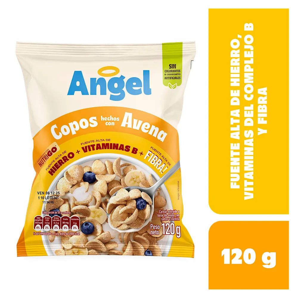 Cereal Angel Copos Con Avena Bolsa 120g