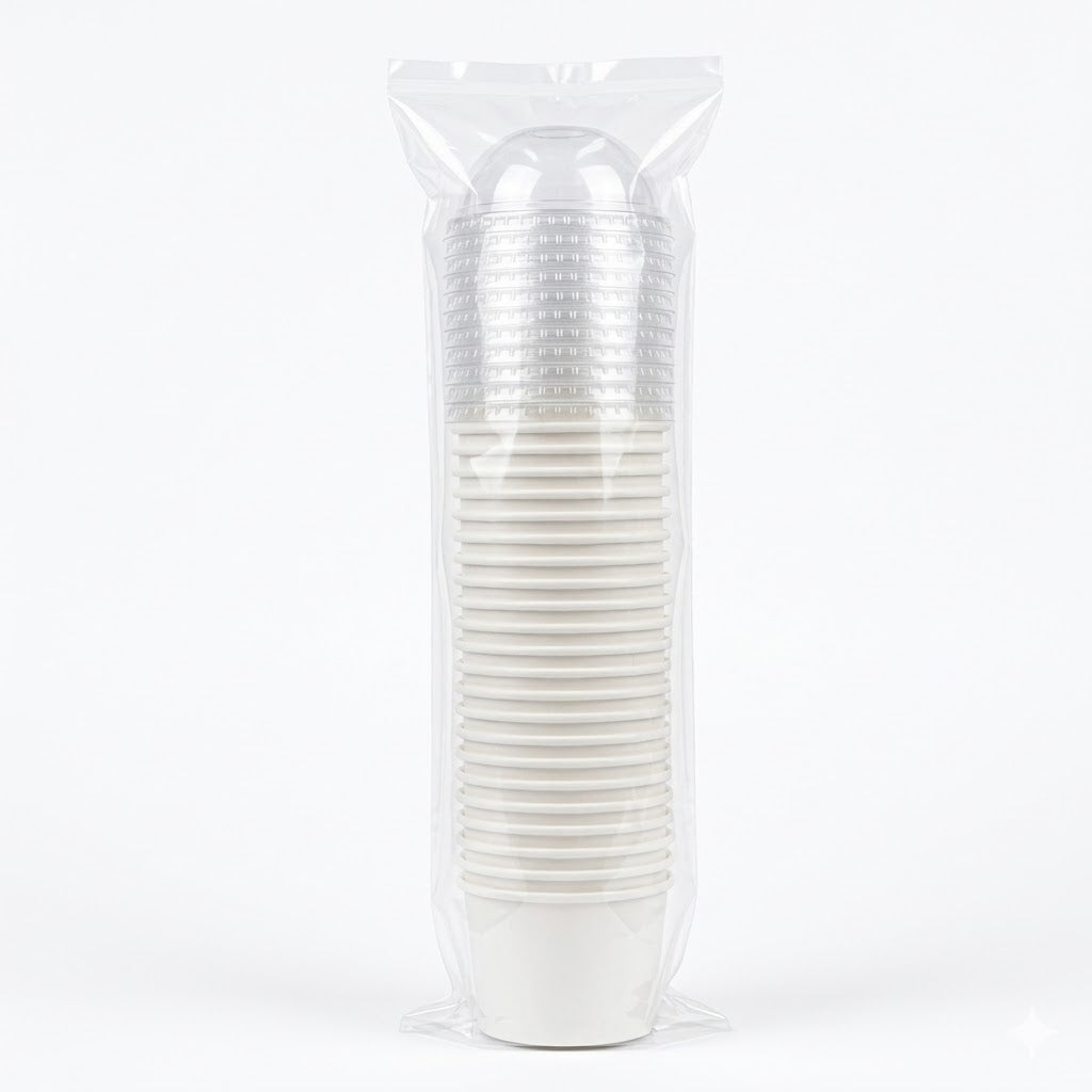 Contenedor De Helado Blanco 4 Oz Paquete 25 Und