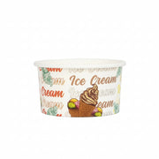 Contenedor De Helado Con Diseño Inecoware 6.5 Oz Paquete 25 und