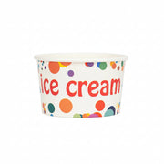 Contenedor De Helado Con Diseño Inecoware 8 Oz Paquete 25und