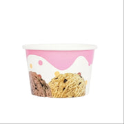 Contenedor De Helado Con Diseño Riacorp 8 Oz Paquete 25und