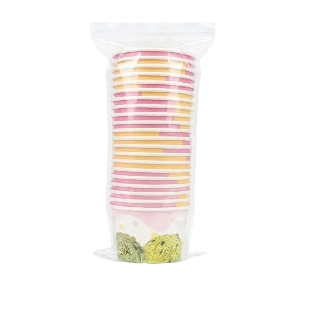 Contenedor De Helado Con Diseño Riacorp 8 Oz Paquete 25und