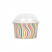 Contenedor De Helado  Con Tapa 6oz Paquete 25 Und
