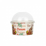 Contenedor De Helado Con Tapa 6oz Paquete 25 und