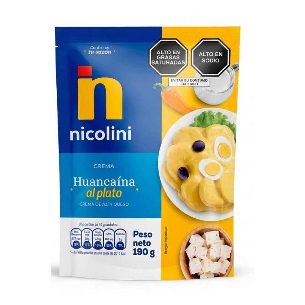 Crema Huancaina al Plato Nicolini Doypack 190G