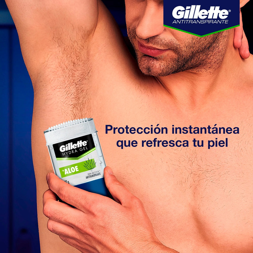 Gel Antitranspirante Gillette Hydra Gel Barra Aloe 82G