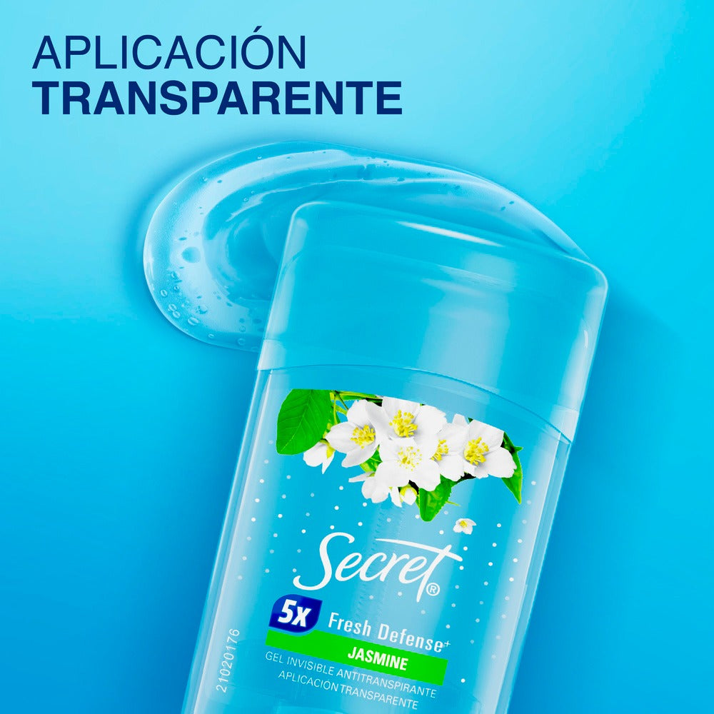 Gel Invisible Desodorante para Mujer Secret Fresh Defense Jasmine 45g