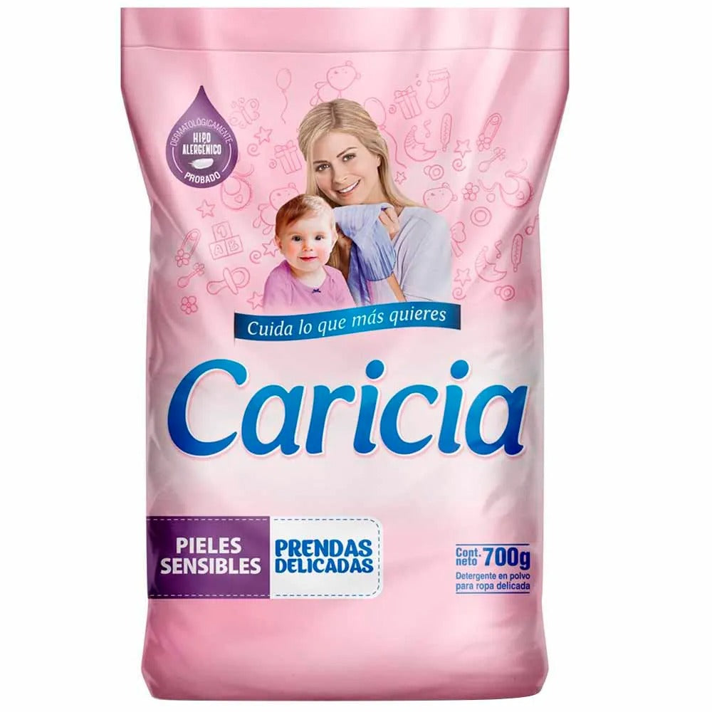 Detergente En Polvo Caricia  Ropa Delicada 700g
