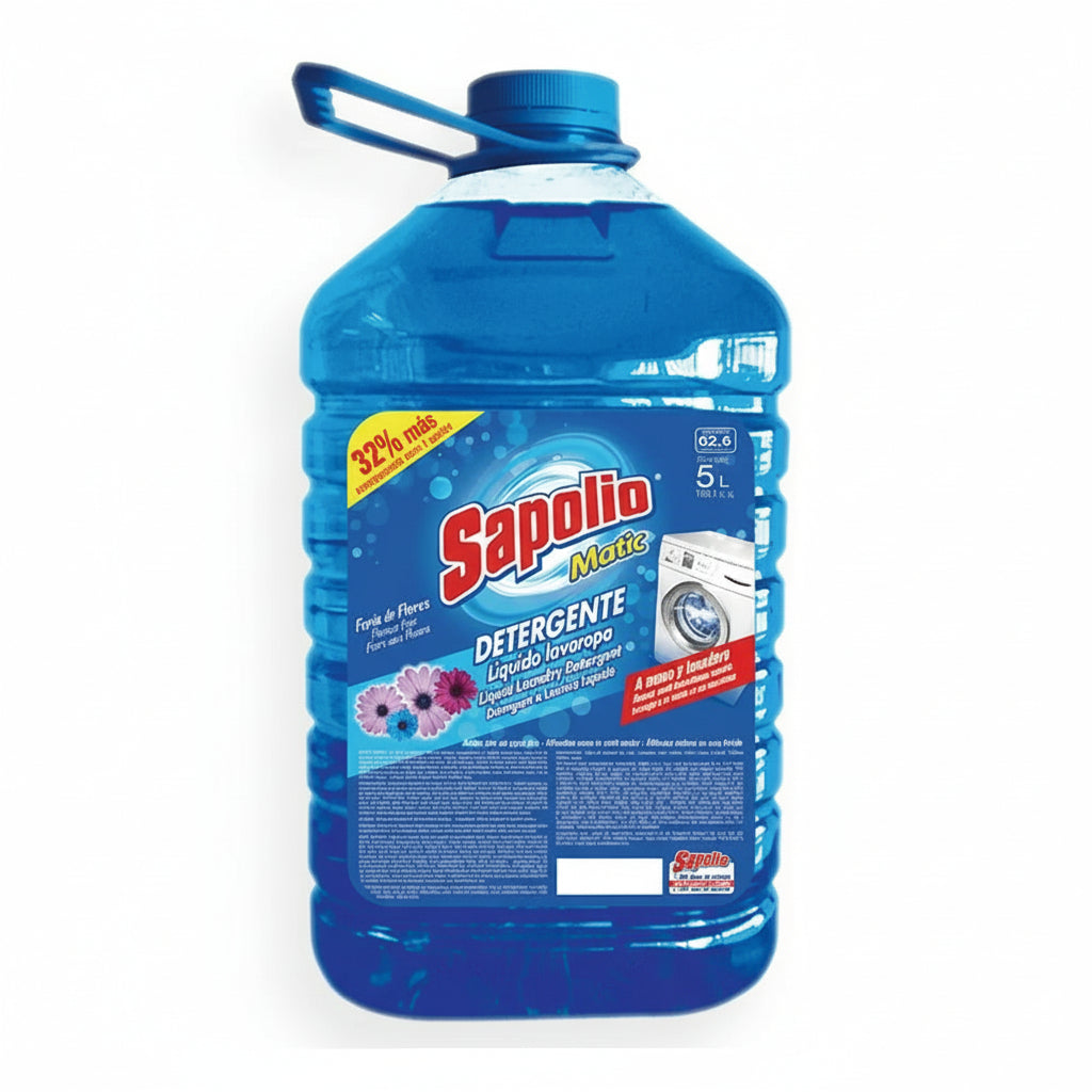 Detergente Liquido Flores  Sapolio Galón  5L