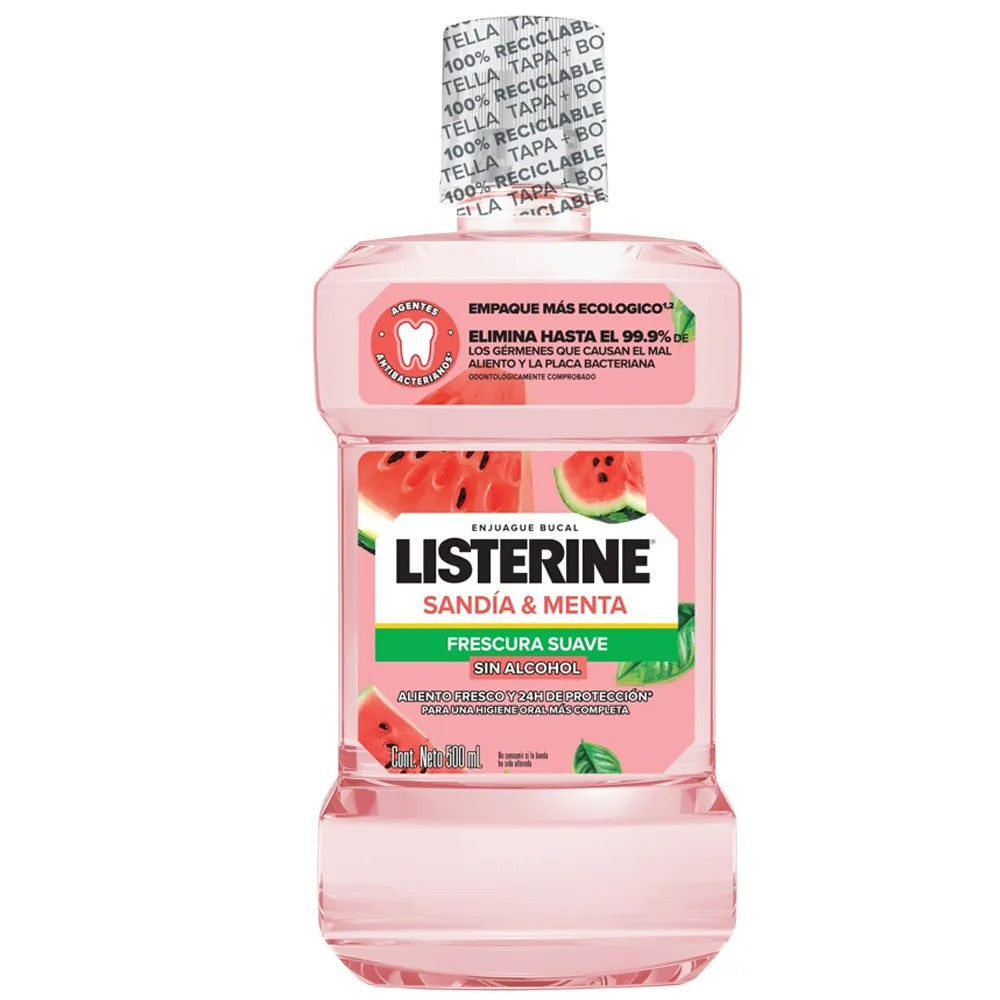 Enjuague Bucal Listerine Sandía Frescura Suave  500ml