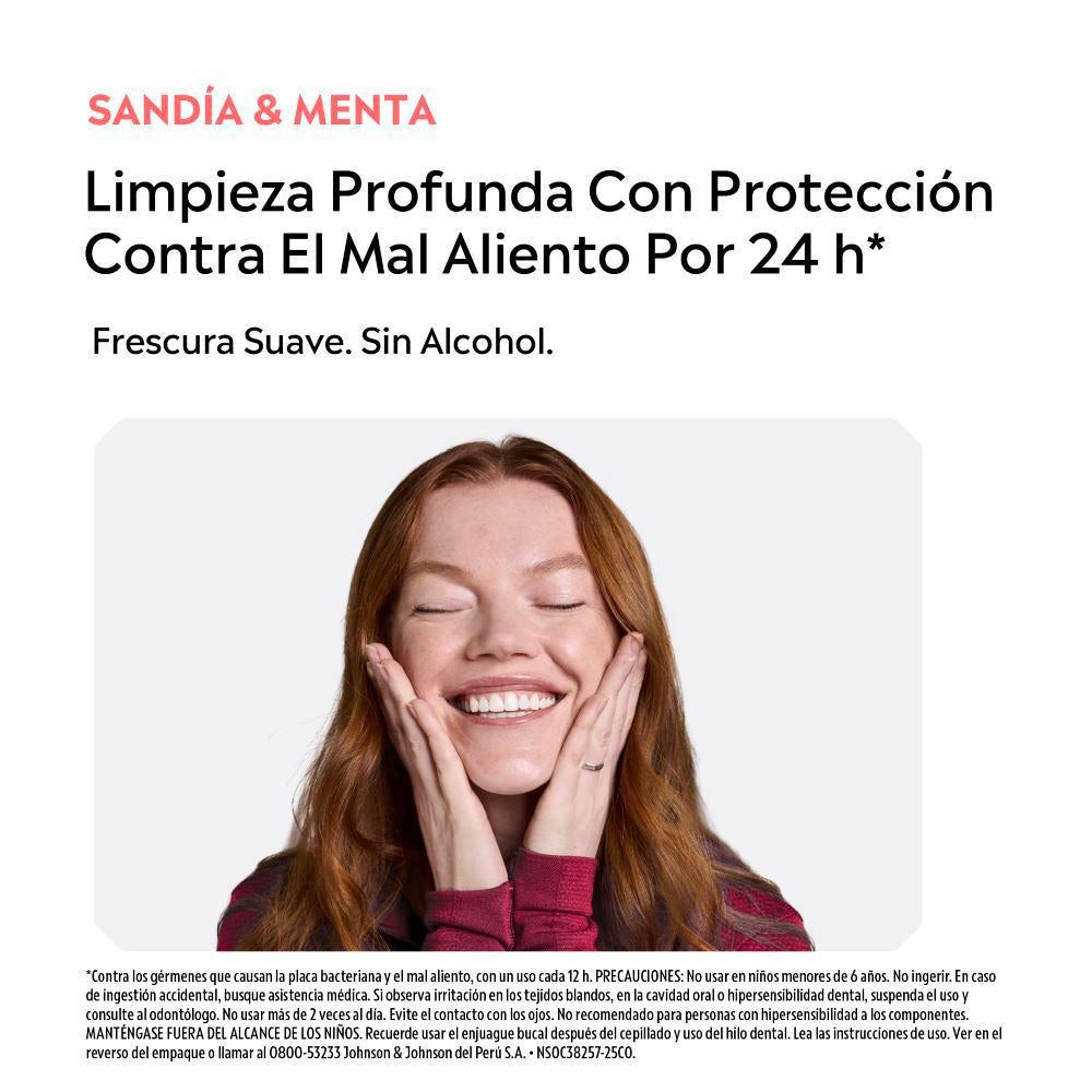 Enjuague Bucal Listerine Sandía Frescura Suave  500ml