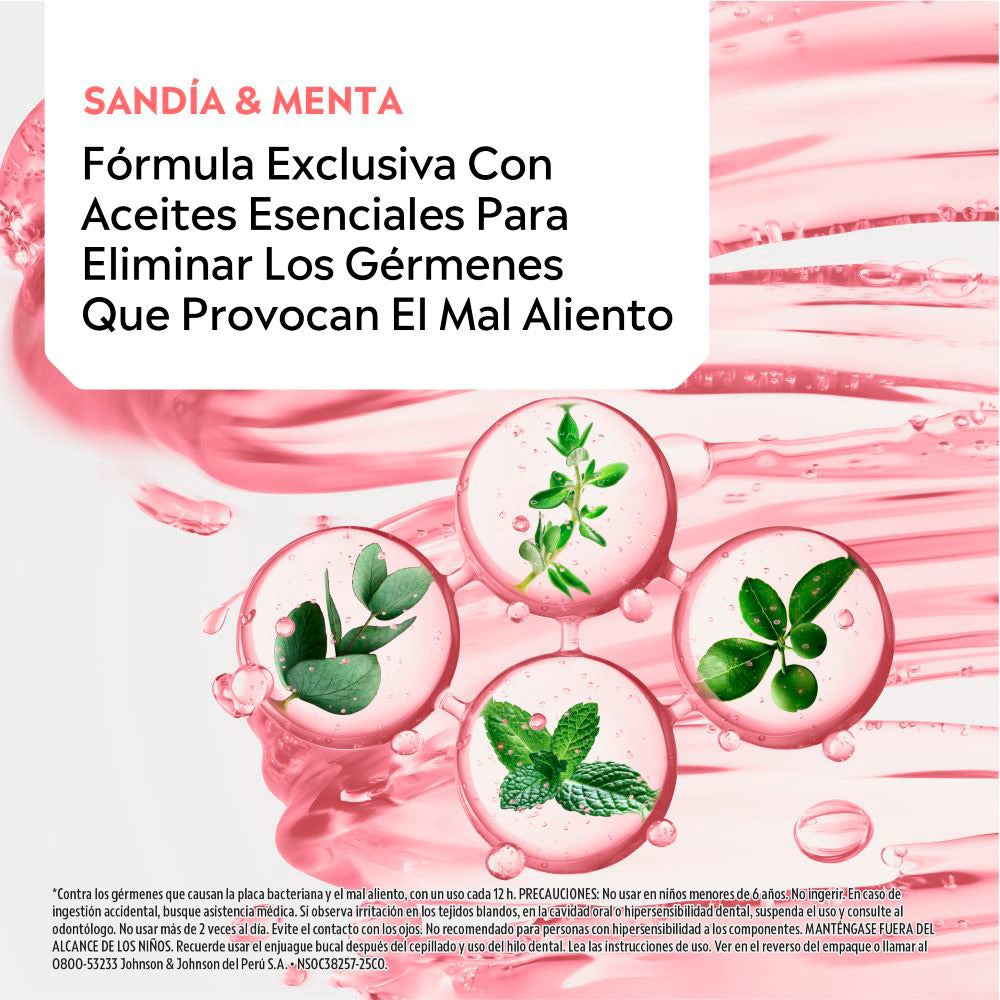Enjuague Bucal Listerine Sandía Frescura Suave  500ml