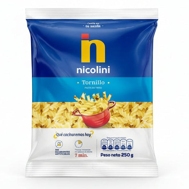 Fideo Tornillo Nicolini 250 Gr