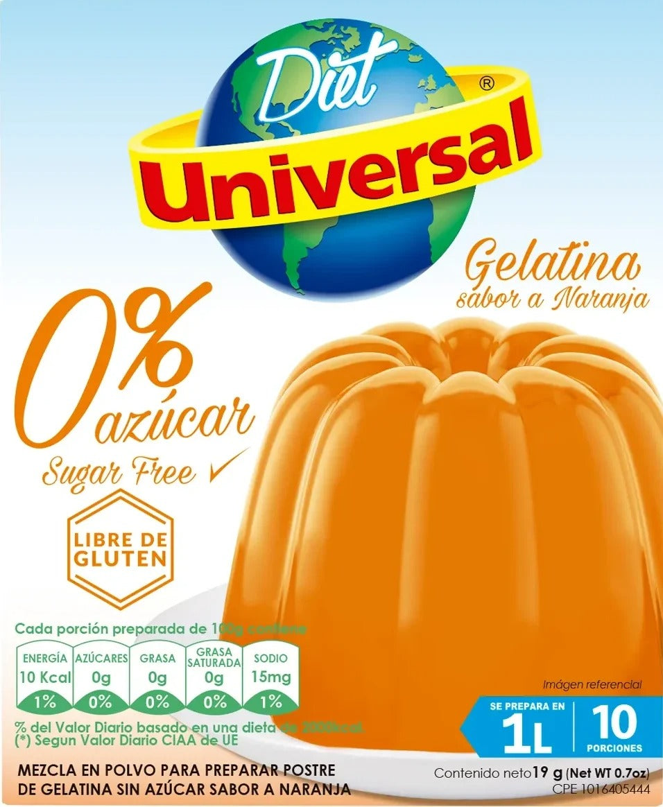 Gelatina Diet Naranja Universal